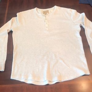 Beige Lucky Brand long sleeved Henley